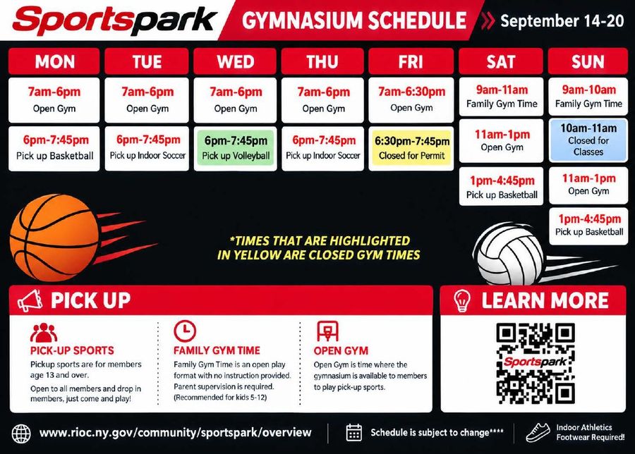 Gymnasium Schedule